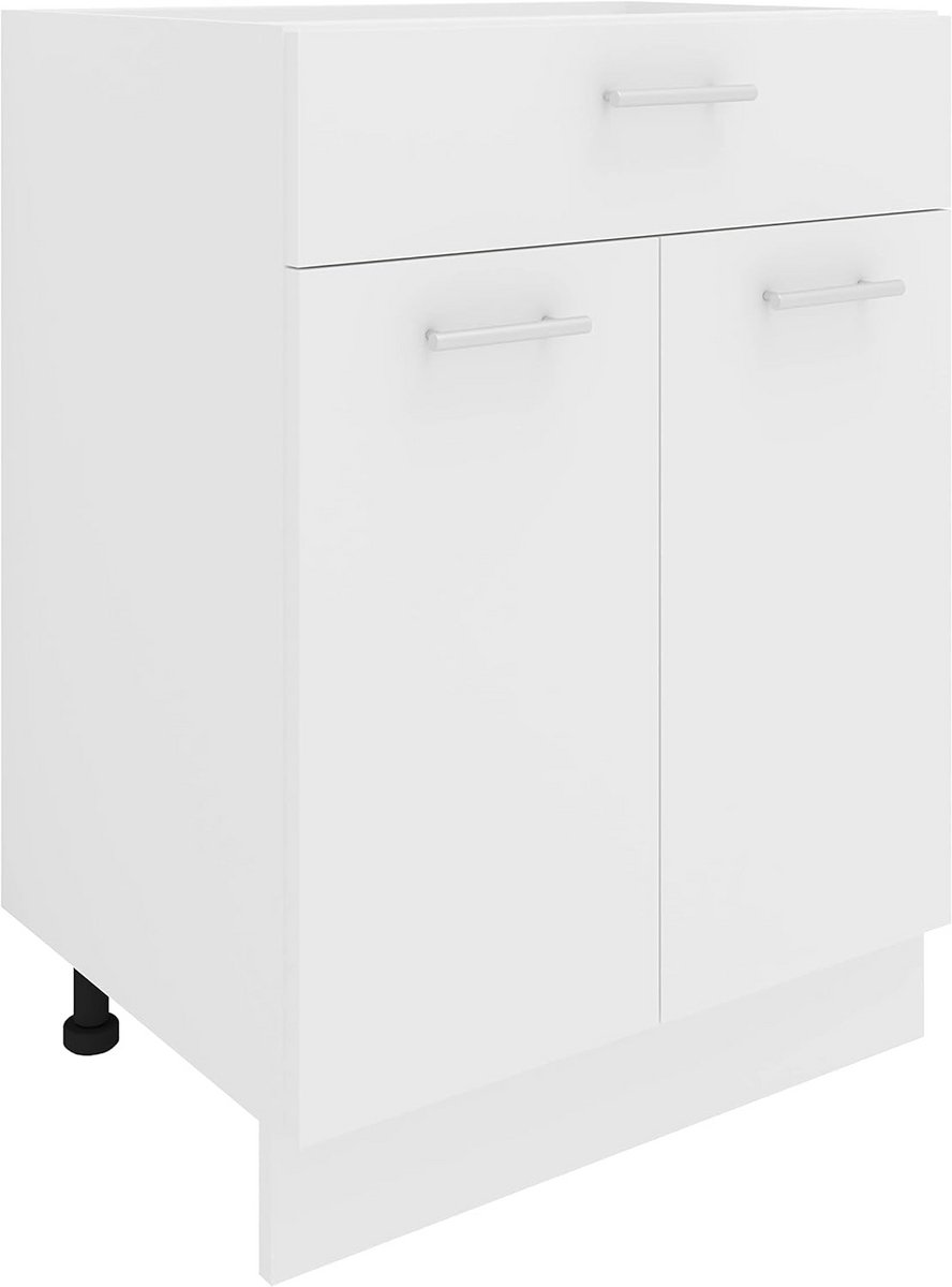 Keukenkast 60 cm met Lade en Draaideuren - Ideaal voor Keukenopslag