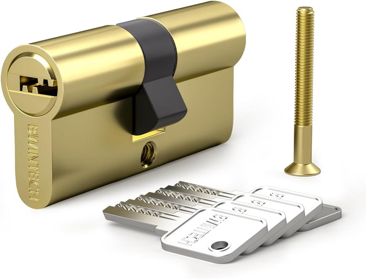 Euro Brass Cilinder Slot 40/60mm met Sleutels - Hoogwaardige Beveiliging en Eenvoudige Installatie