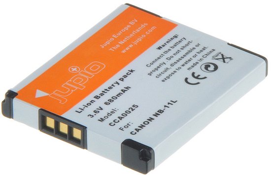 Jupio NB-11L 680mAh accu voor digitale camera, vervangt Canon NB-11L batterij, hoge capaciteit