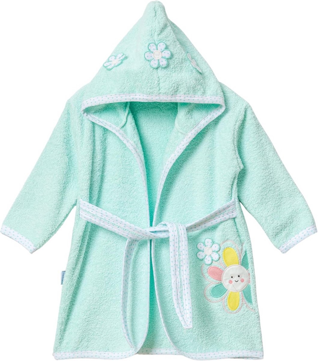 Baby Badjas met Capuchon Nijlpaard Motief - 100% Zacht Katoen - Absorberend & Huidvriendelijk