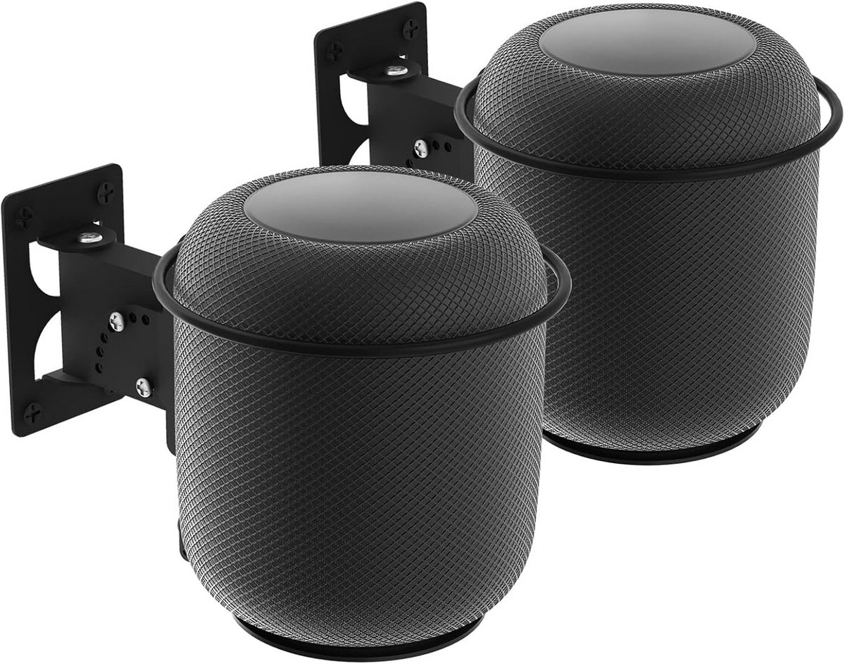 Set van 2 Universele Speaker Muurbeugels met Kantelfunctie en Stofkappen voor 1e Generatie Speakers