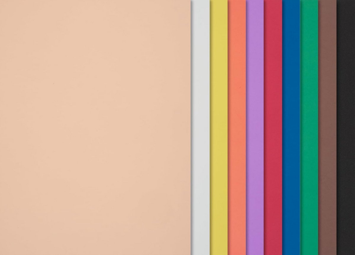 Assortiment Schuimrubber Platen 10 Stuks 40x30cm 1mm Dik Knutselmateriaal