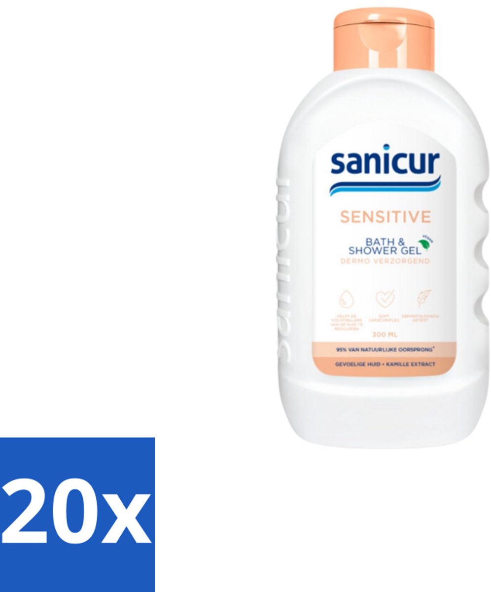 Sanicur Bath & Showergel Sensitive 300 ml - Bulkverpakking - 20 stuks