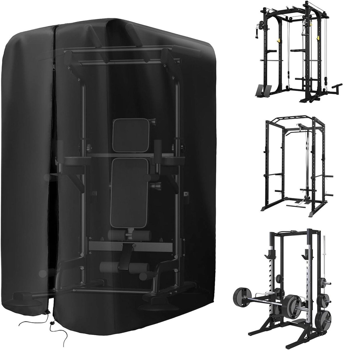 Kniebuig-rack-hoes met waterdichte ritssluiting voor gewichtheffen en squats - Beschermende afdekking voor fitnessapparatuur thuis