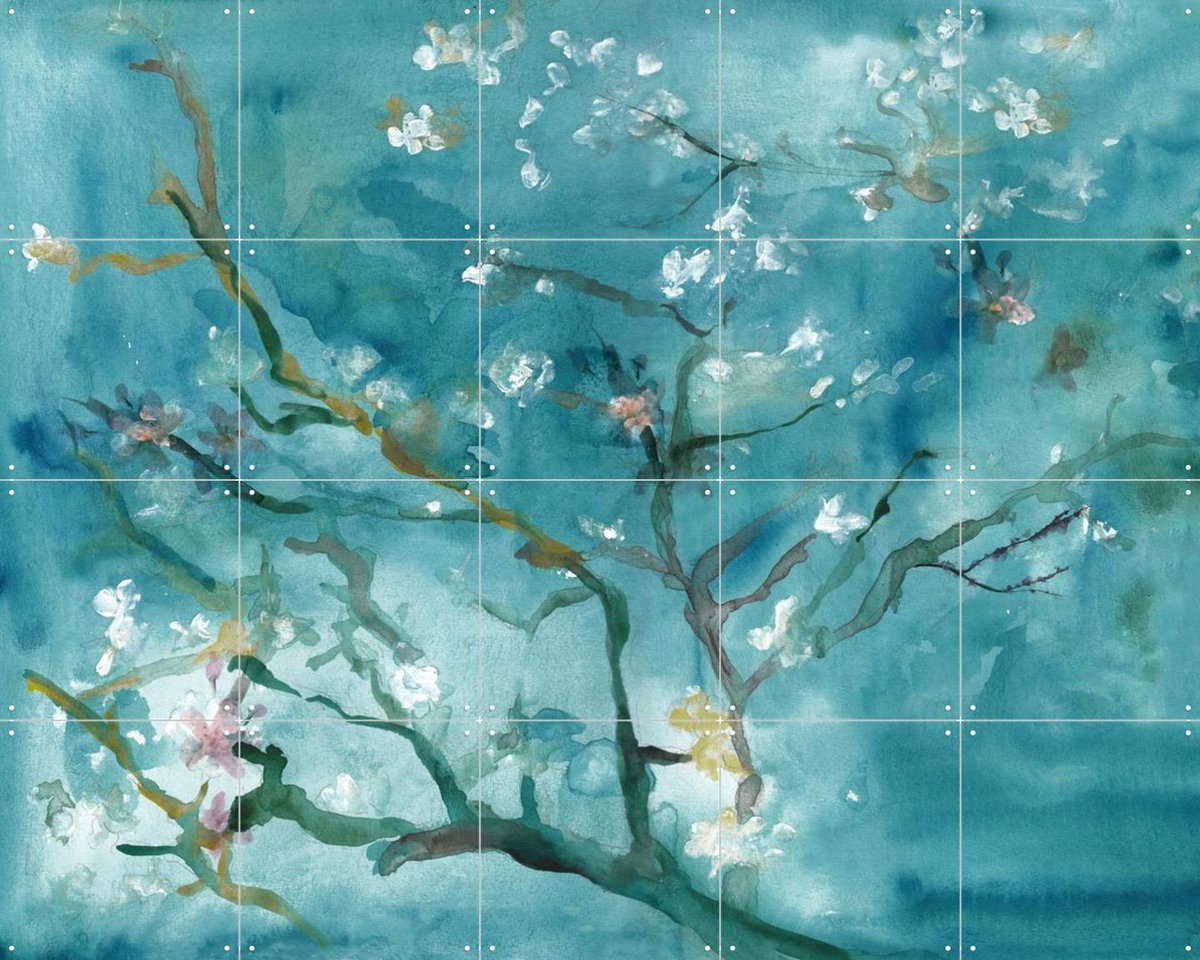 IXXI Almond Blossom, Victoria Verbaan & Van Gogh 21st Century - 100 x 80 cm - Gratis ophangtool - Grote wanddecoratie en posters - Aquarel