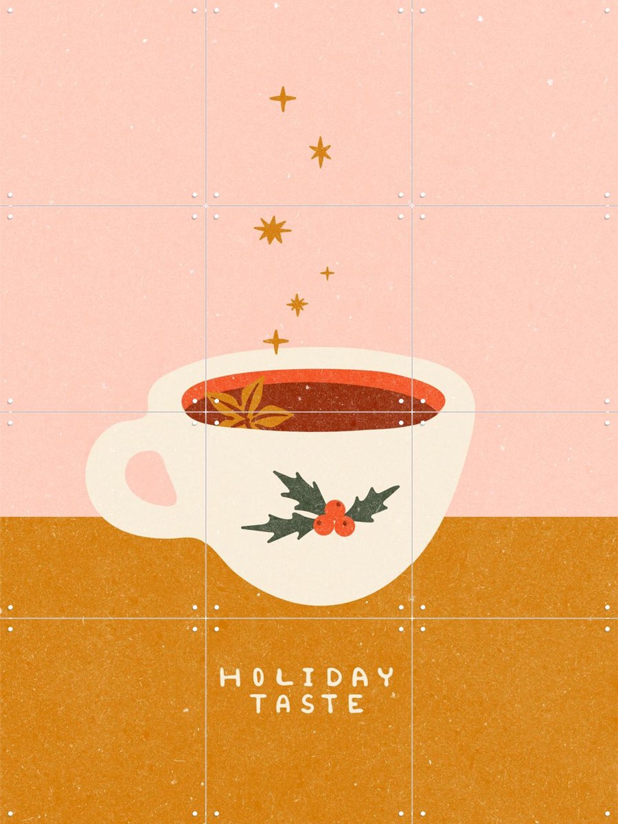 IXXI Holiday Taste, NKTN & Various - 60 x 80 cm - Gratis ophangtool - Grote wanddecoratie en posters Kerst, Winter