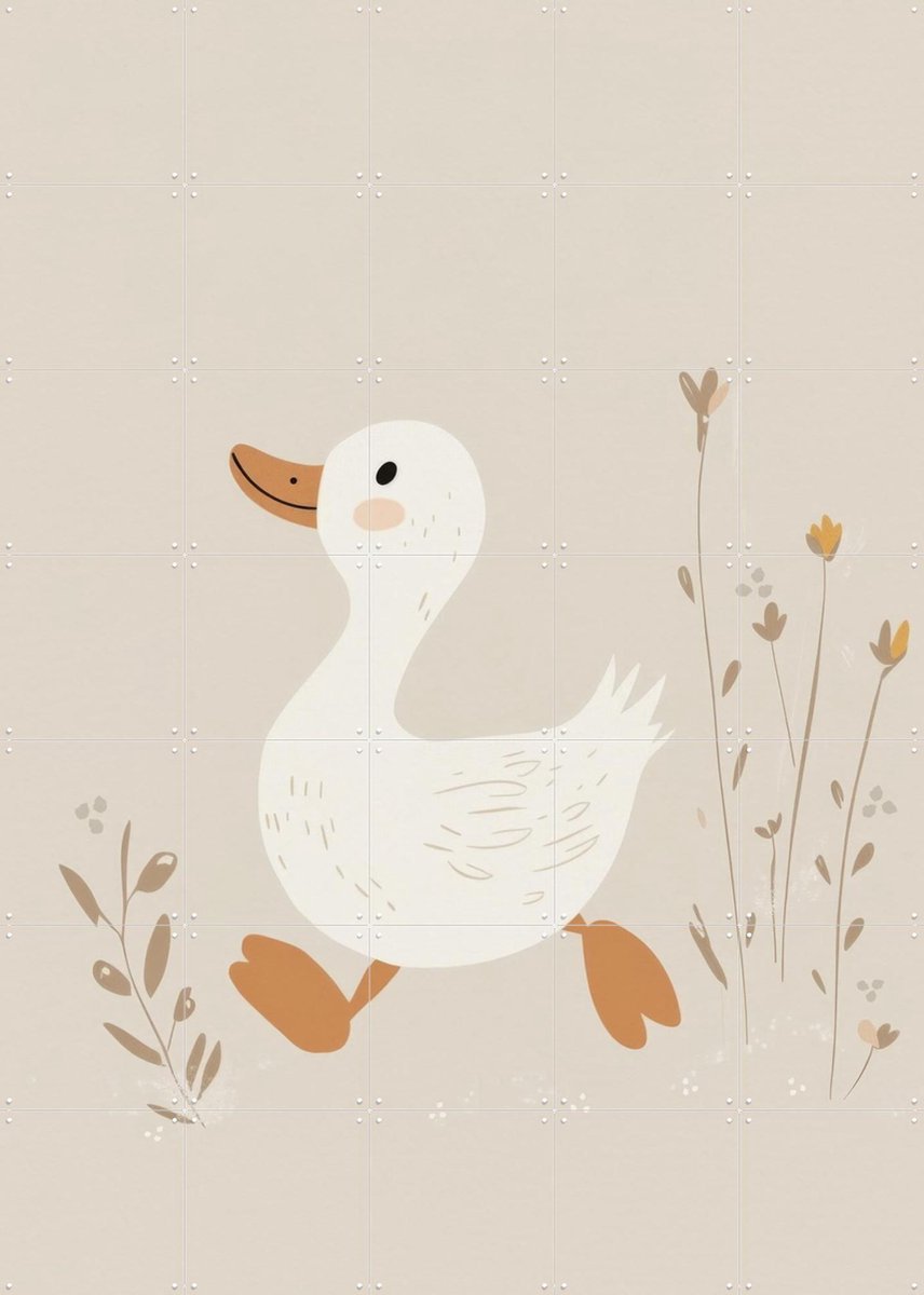 IXXI Little Goose, Treechild & Various - 100 x 140 cm - Gratis ophangtool - Grote wanddecoratie en posters - Speels, Digitale Kunst, Illustraties