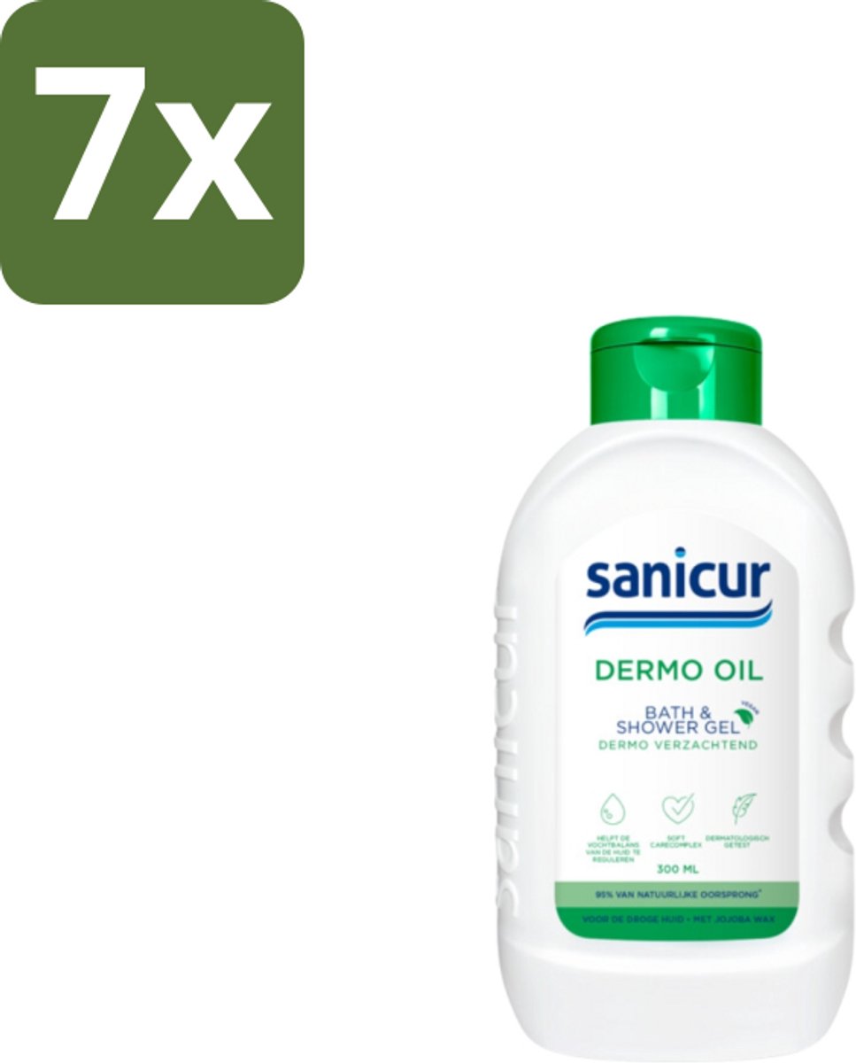 Sanicur Bath & Showergel Dermo-Oil 300 ml - Bulkverpakking - 7 stuks