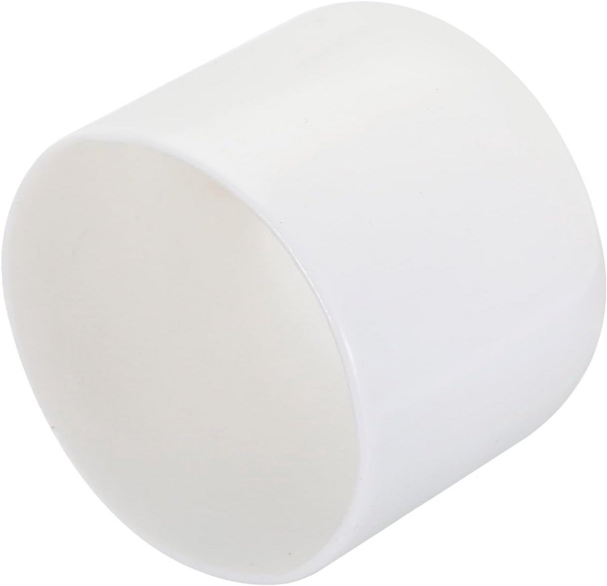 Rubbereindkappen 55 mm Binnendiameter voor Ronde Buis Schroefafdekking Wit