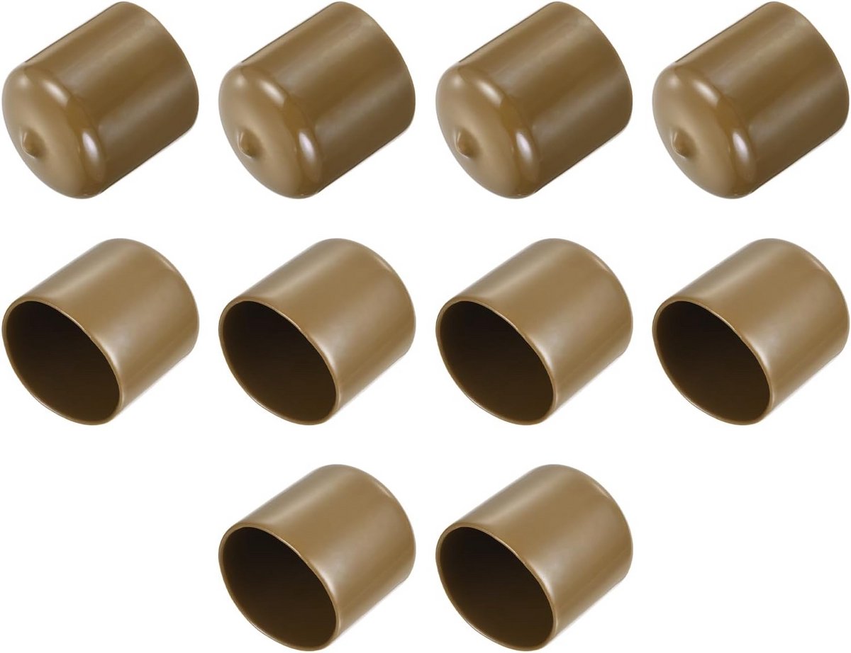 Set van 10 Ronde Rubberen Eindkappen 31mm ID - Beschermdoppen voor Buis, Schroefdraad en Meubels