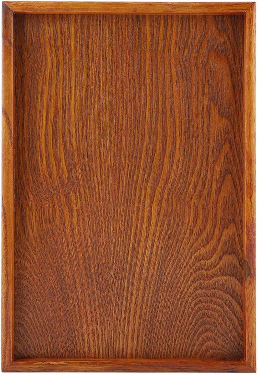 Bamboe houten dienblad - Theetablet voor salontafel - Moderne serverplank (35 * 24 cm)
