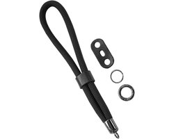 Polsband voor camera's: comfortabele polsriem voor Sony Alpha, Canon EOS, Fujifilm X100V - zwart - verstelbaar, 21cm