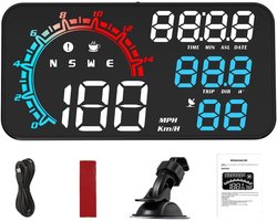 Auto Head-Up Display - GPS Snelheidsmeter - Veilig Rijden - Geïntegreerde GPS Chip - 55 Inch HD Scherm - Gekleurd