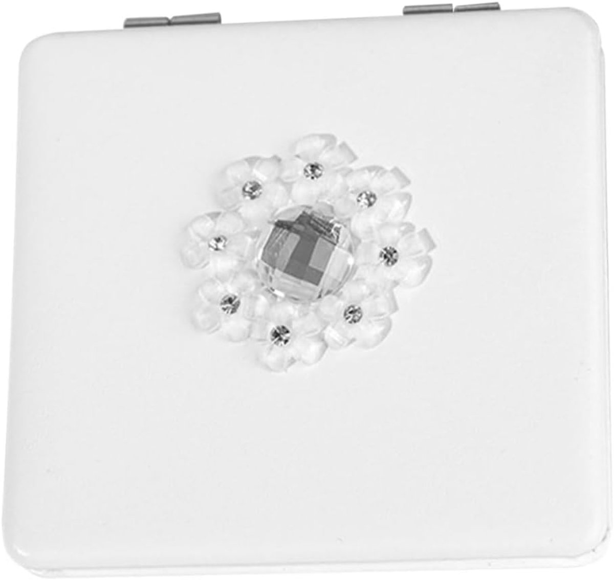 Make-up spiegel - Compacte spiegel - Onderweg bijwerken - Dubbelzijdig - 7.2 x 6.7 cm - Wit
