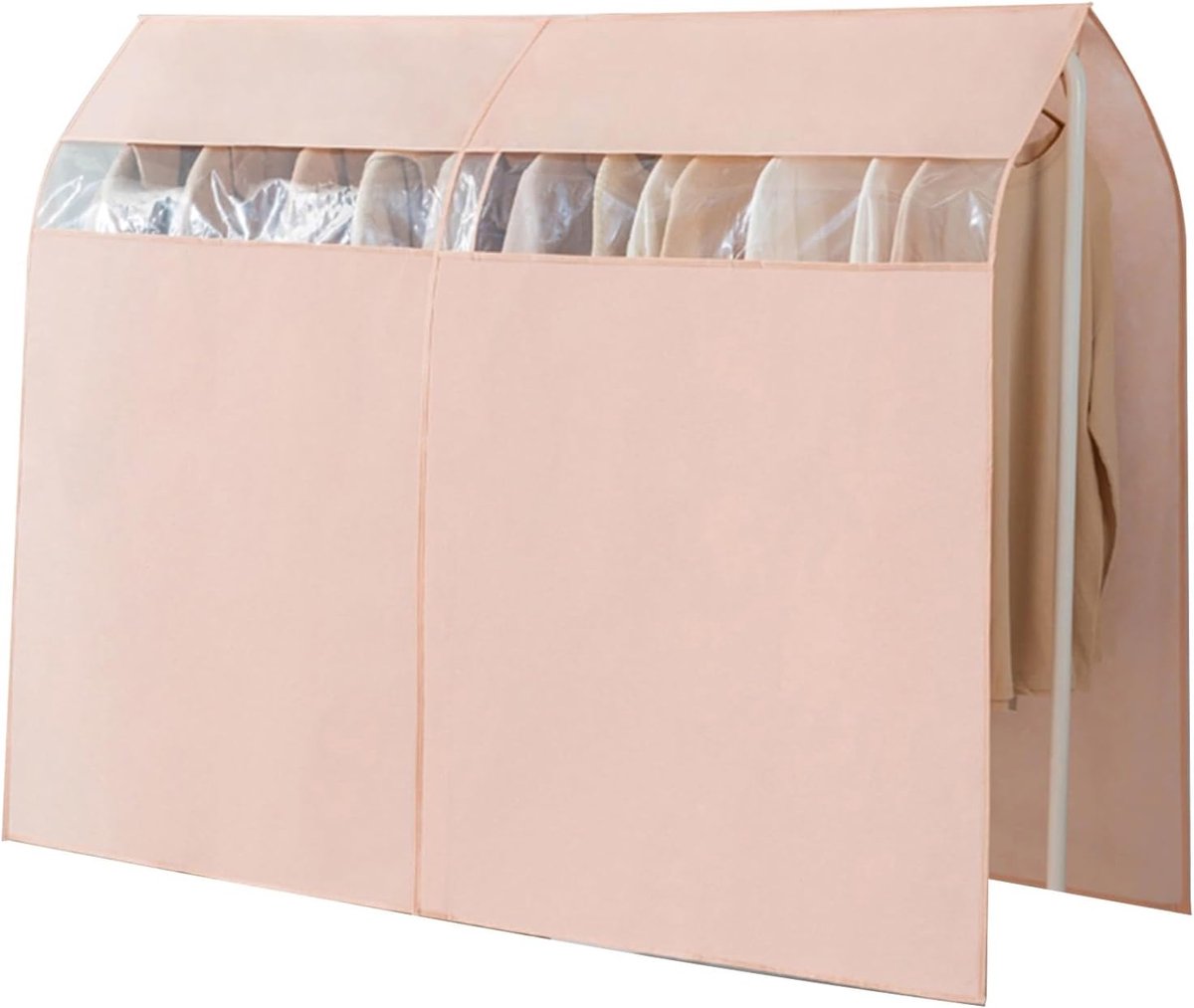 Kledinghoezen Set - Kledingbeschermers - Kleding Opbergen - Visueel Venster - 120x150cm - Roze
