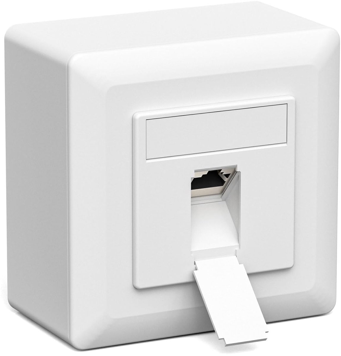 Netwerkdoos - LAN-stopcontact - Internet Aansluiten - 10 Gigabit Snelheid - 4 x 8 x 8 cm - Wit