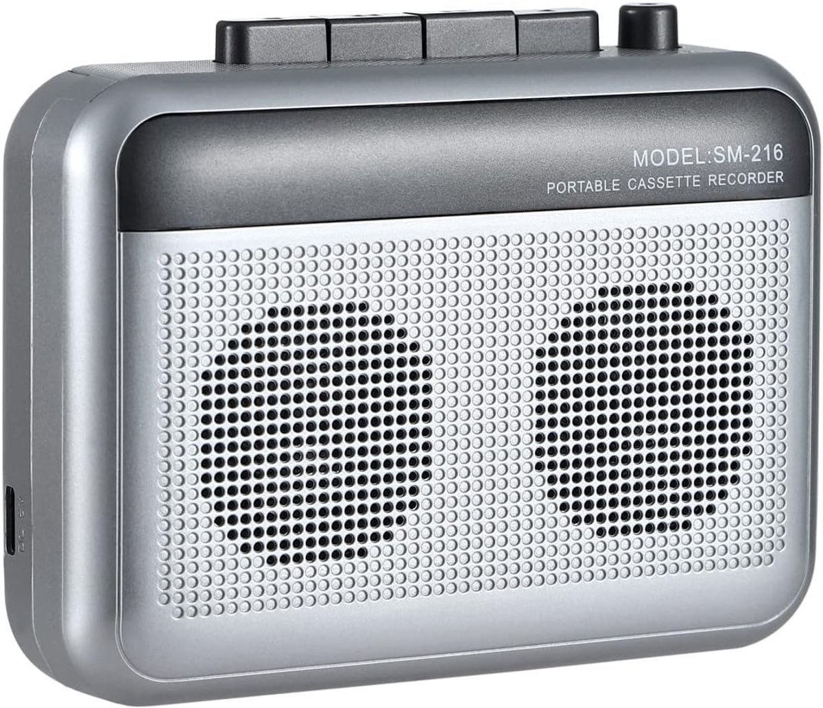Cassettespeler - Tape Speler - Muziek Luisteren - Bluetooth Zender - Compact - Zilver
