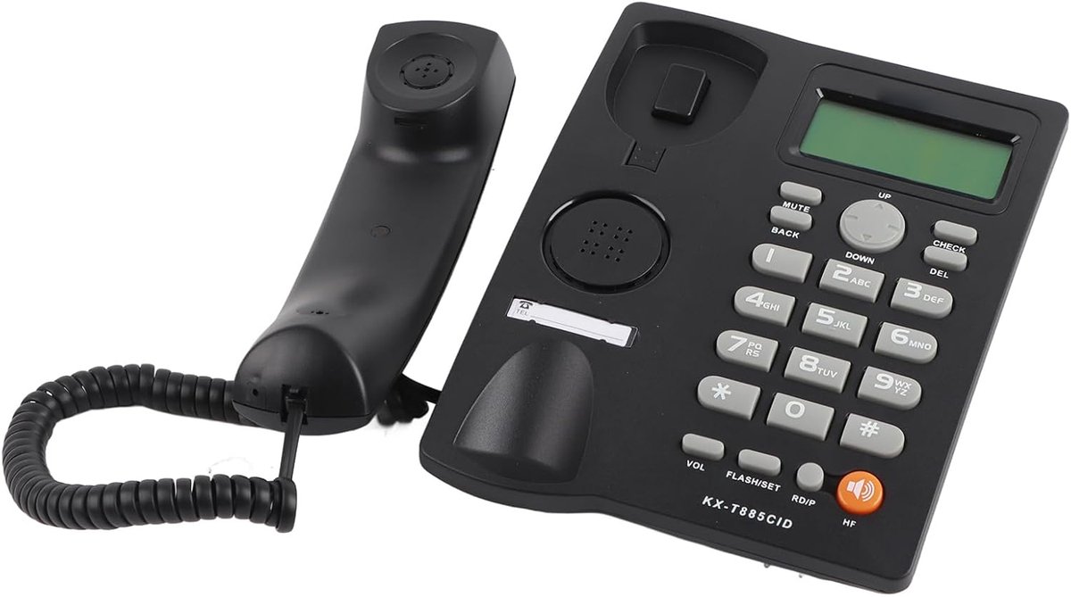 Vaste Telefoon - Huistelefoon Kantoortelefoon - Zakelijk Gebruik - Ruisonderdrukking Beller ID - 22x22x6 cm - Zwart