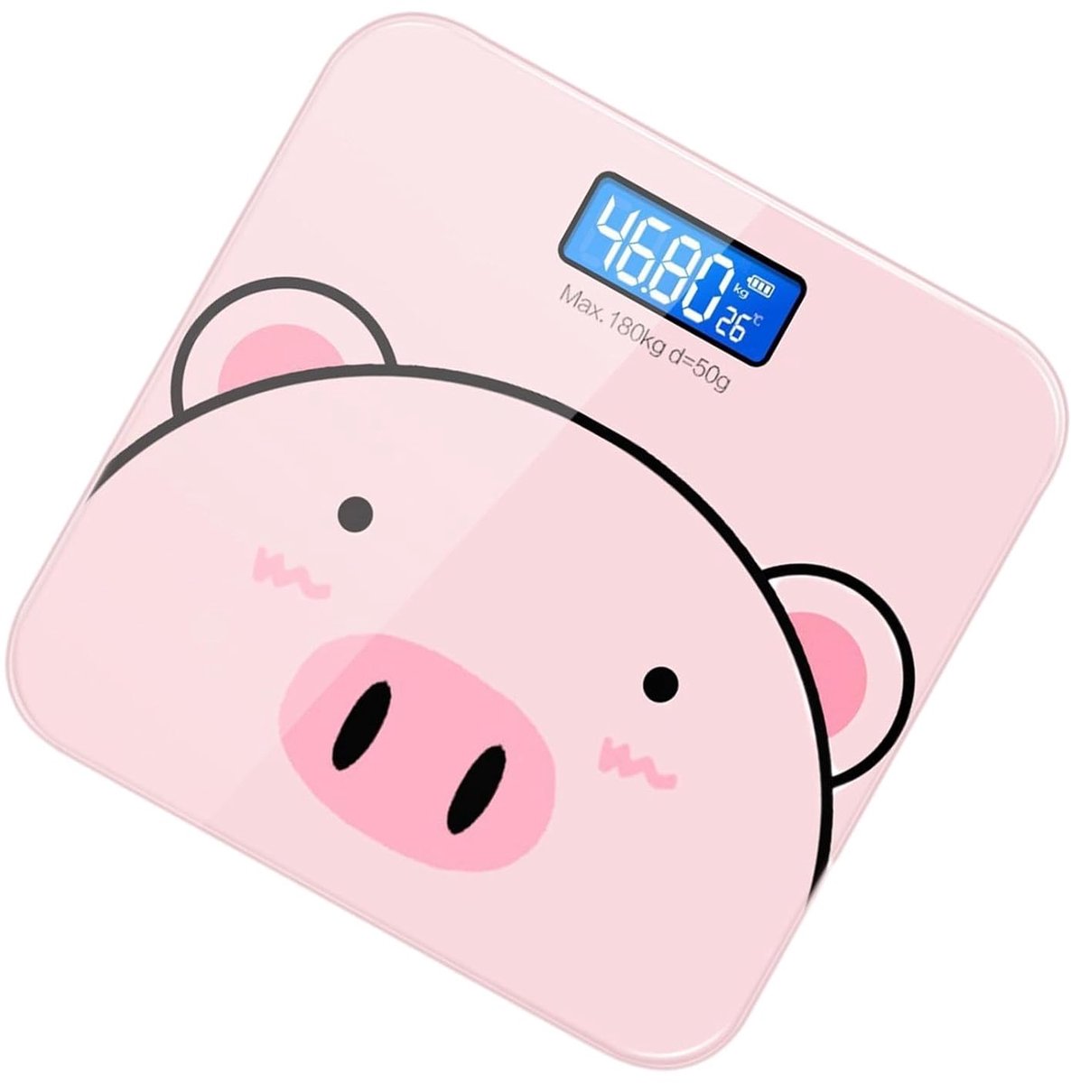 Digitale Personenweegschaal - Intelligente Weegschaal - Gezondheid Monitoren - USB Oplaadbaar - 29x29x4 cm - Eenkel Kenmerk