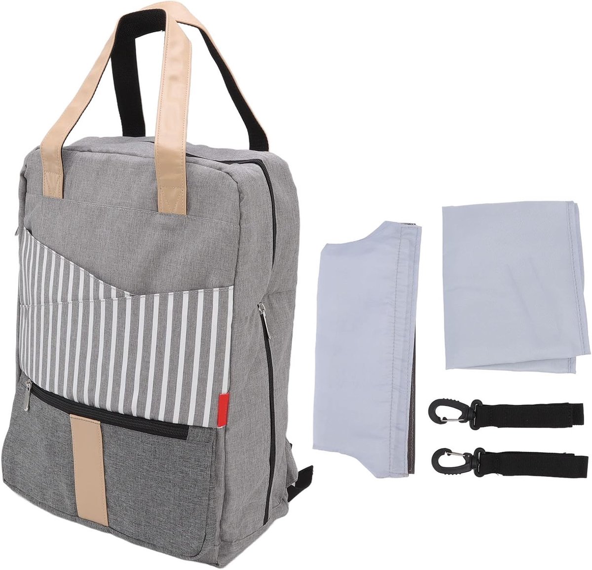 Luiertas Rugzak - Draagbare Baby Tas - Reizen Met Baby - Grote Capaciteit - Stijlvol Unisex