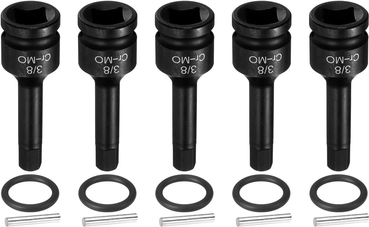 Zeskantige Bitsockets - Doppen Set - Klussen & Reparatie - Slagvast Cr-Mo Staal - 1/2" Aandrijving - Zwart