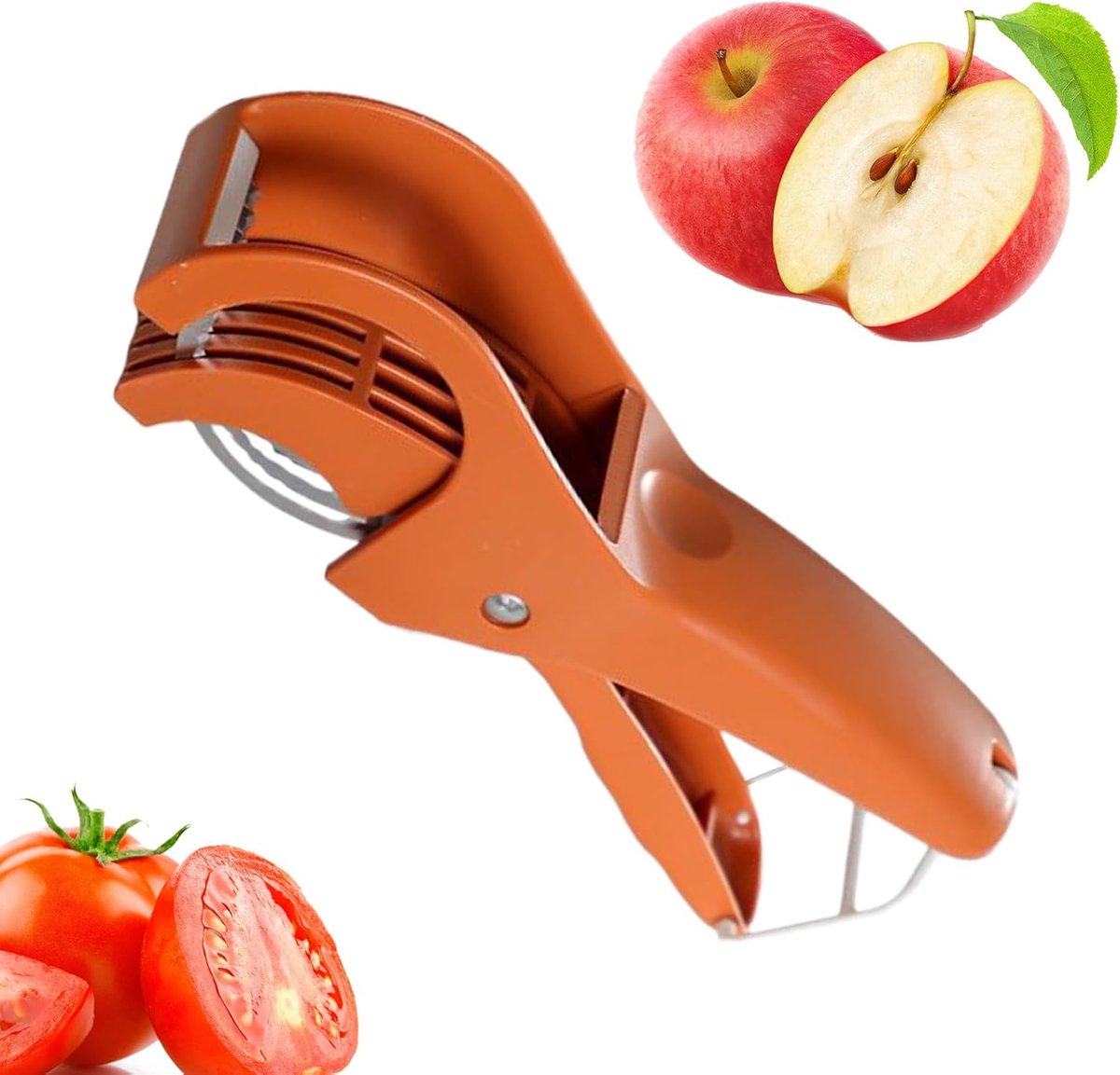 Groente Snijder - Keuken Tool - Maaltijd Prep - Antislip Ontwerp - 18cm Lengte - Oranje Groen