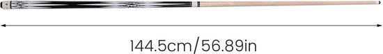 Biljart Keu - Pool Keu - Professioneel Spel - Stevig Esdoornhout - 137 cm Lengte - Wit — afbeelding 3