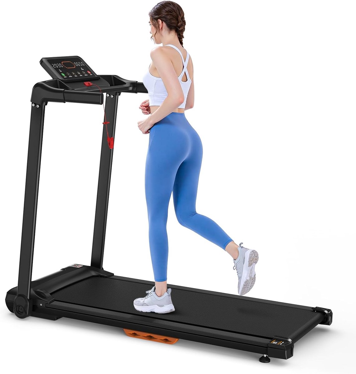 Elektrische Loopband - Inklapbaar Wandelpad - Thuiswerken Fitness - App Bediening Stil - 120 kg Belastbaar - Zwart