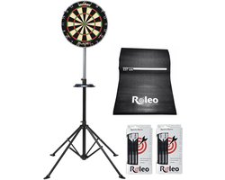 Steeldart Set Winmau Blade 6 + Dartstand + Roleo Dartmat + 2 Sets Dartpijlen