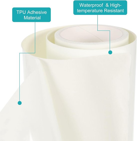 Reparatieset Opblaasbaar - Waterdichte Patch - Snelle Herstelling - Zelfklevend TPU Materiaal - 10cm x 1.5m - Wit van Merkloos — afbeelding 4