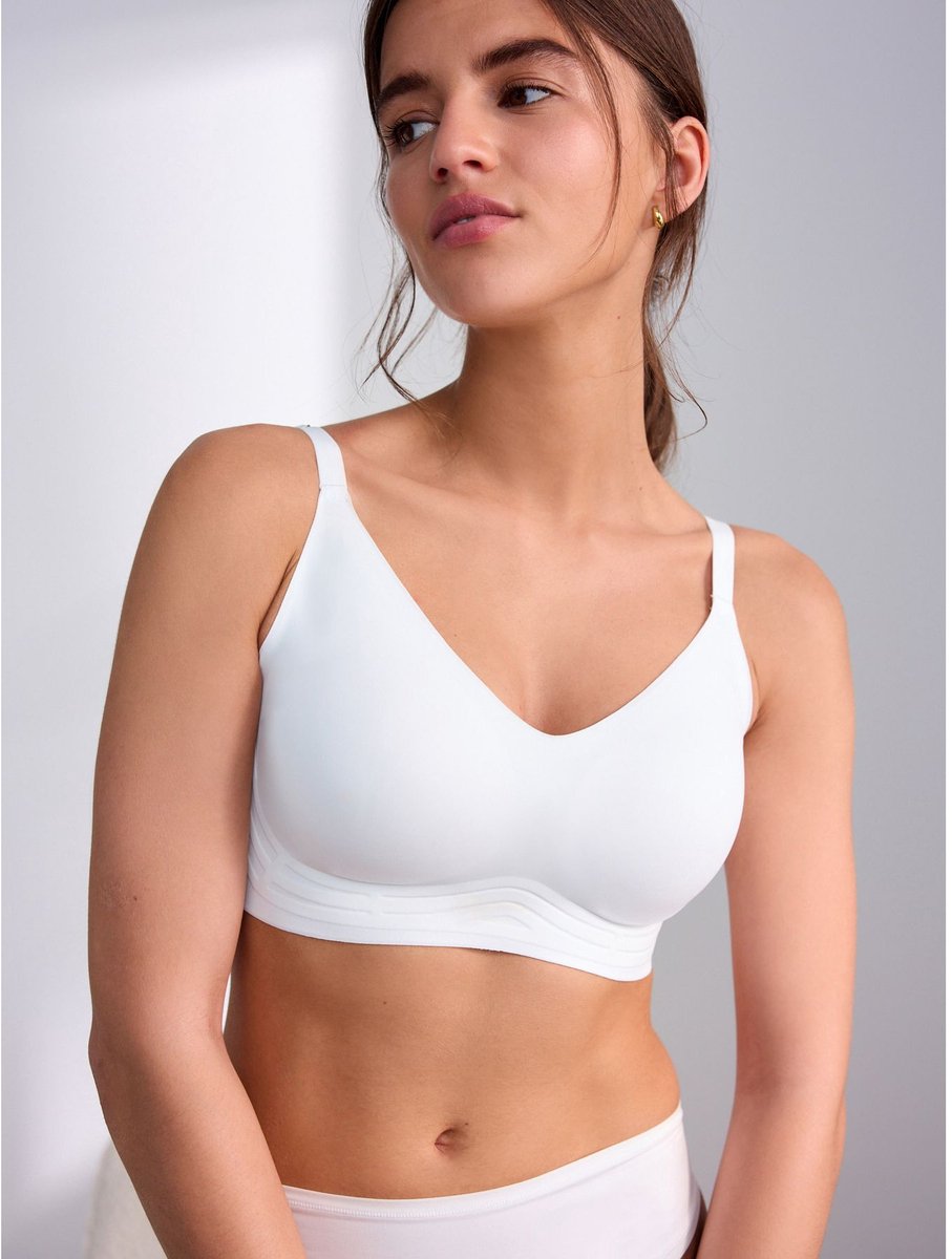 Next Dames - Gladmakende Ultimate Comfort beha, zonder beugel, met lichte vulling - Wit White