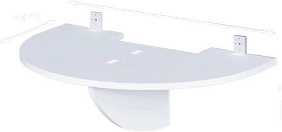 Projectorstandaard wit punch-vrije montage | muurbeugel plank voor projector thuisbioscoop en kantoor