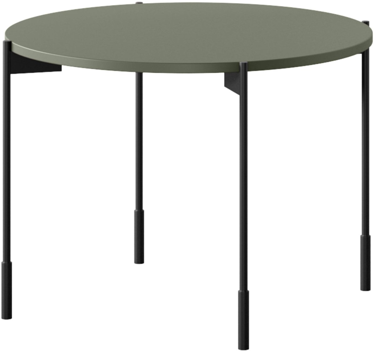 Sonatia ronde salontafel 60 cm met metalen poten | Kleur: Olijfgroen | Diameter: 60 cm
