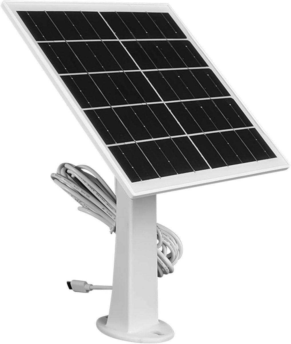 Zonne-energie Paneel - Draagbare Energie - Camera Opladen - IP66 Waterbestendig - 3.6W 8W - Wit