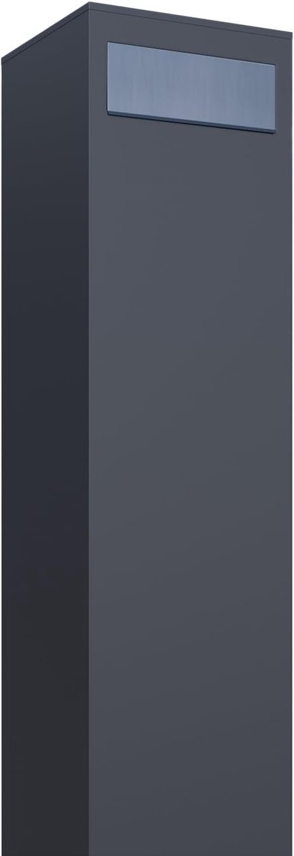 Staande Brievenbus - Buitenpost - Post Ontvangen - Grote Inhoud - 35x35x115cm - Antraciet