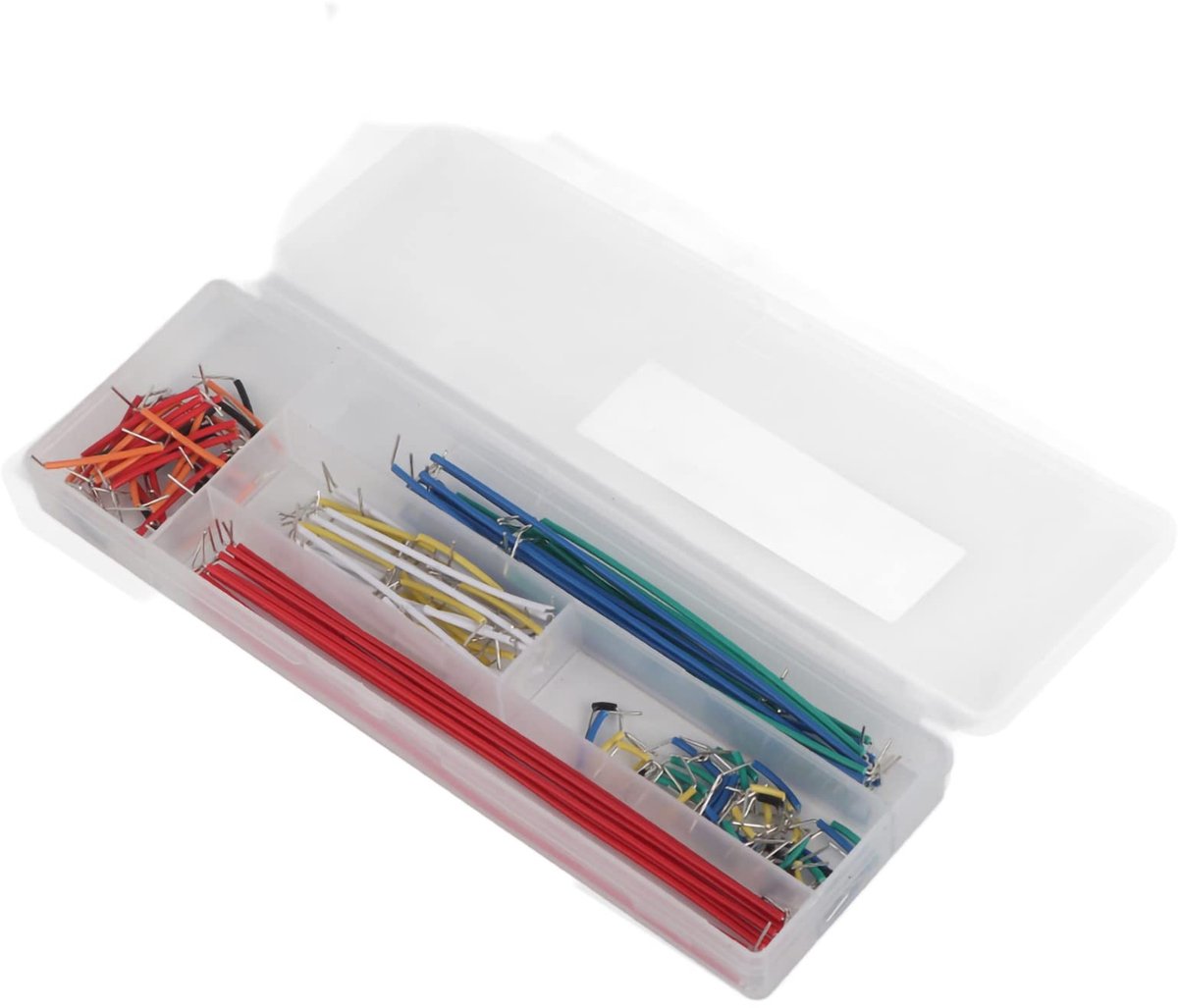 Allecto - Breadboard Jumper Wire Kit - Draadset - 140 stuks - 14 lengtes - Plastic Opbergdoos - Elektrische Draden Gesorteerd - Koper - 2-125mm - D...