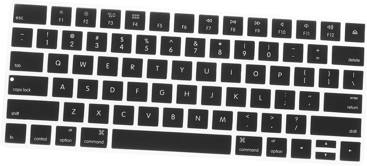 Toetsenbord Beschermhoes - Laptop Cover - Stof Vrij Houden - Ultradun TPU Materiaal - 27.8x11.5CM - Zwart