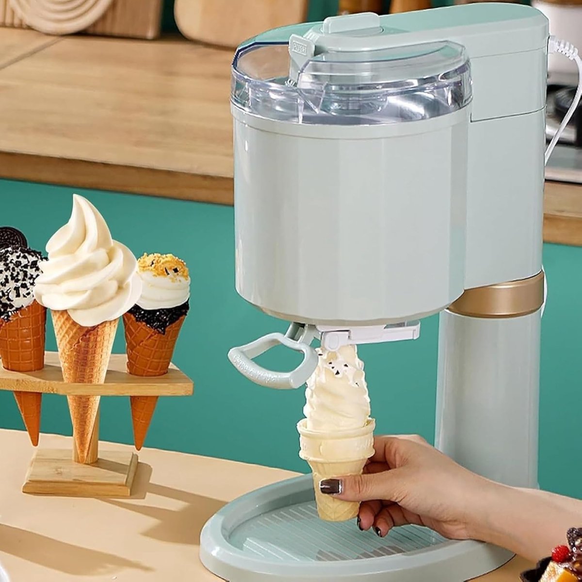 IJsmachine Thuis - Dessert Maker - Zelfgemaakt IJs - Automatische Bediening - Compact Formaat