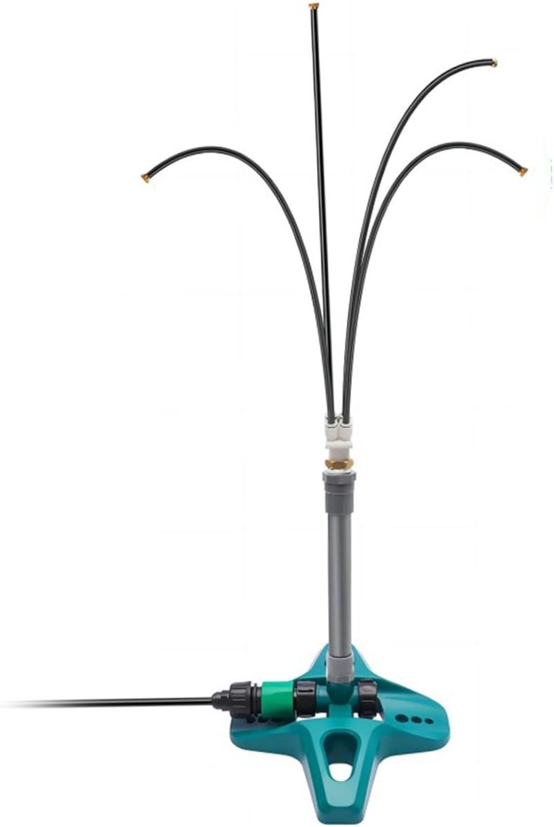 Staande Verstuiver - Buitenkoeler - Terras Verkoeling - 4 Verstelbare Misters - 8 Meter Leiding - Zwart