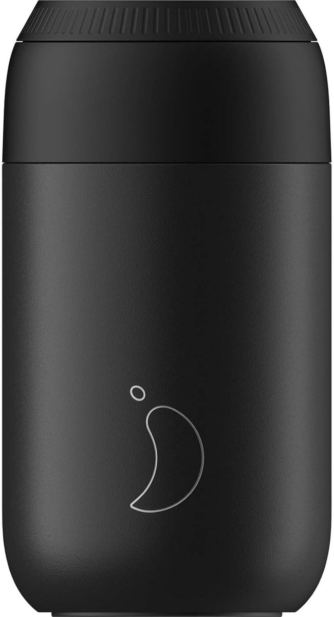 Thermosmok - Reismok Isolatie - Warme Dranken - Vacuüm-geïsoleerd - 340ml - Abyss Black