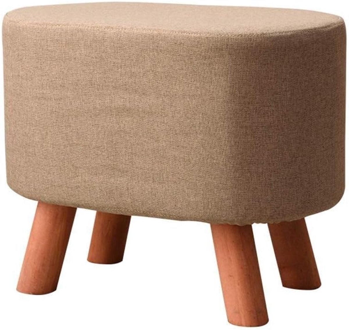 Voetenbank - Zitbankje Hocker - Ontspannen Zitten - Afneembare Hoes - 49x31x39 cm - Grijs