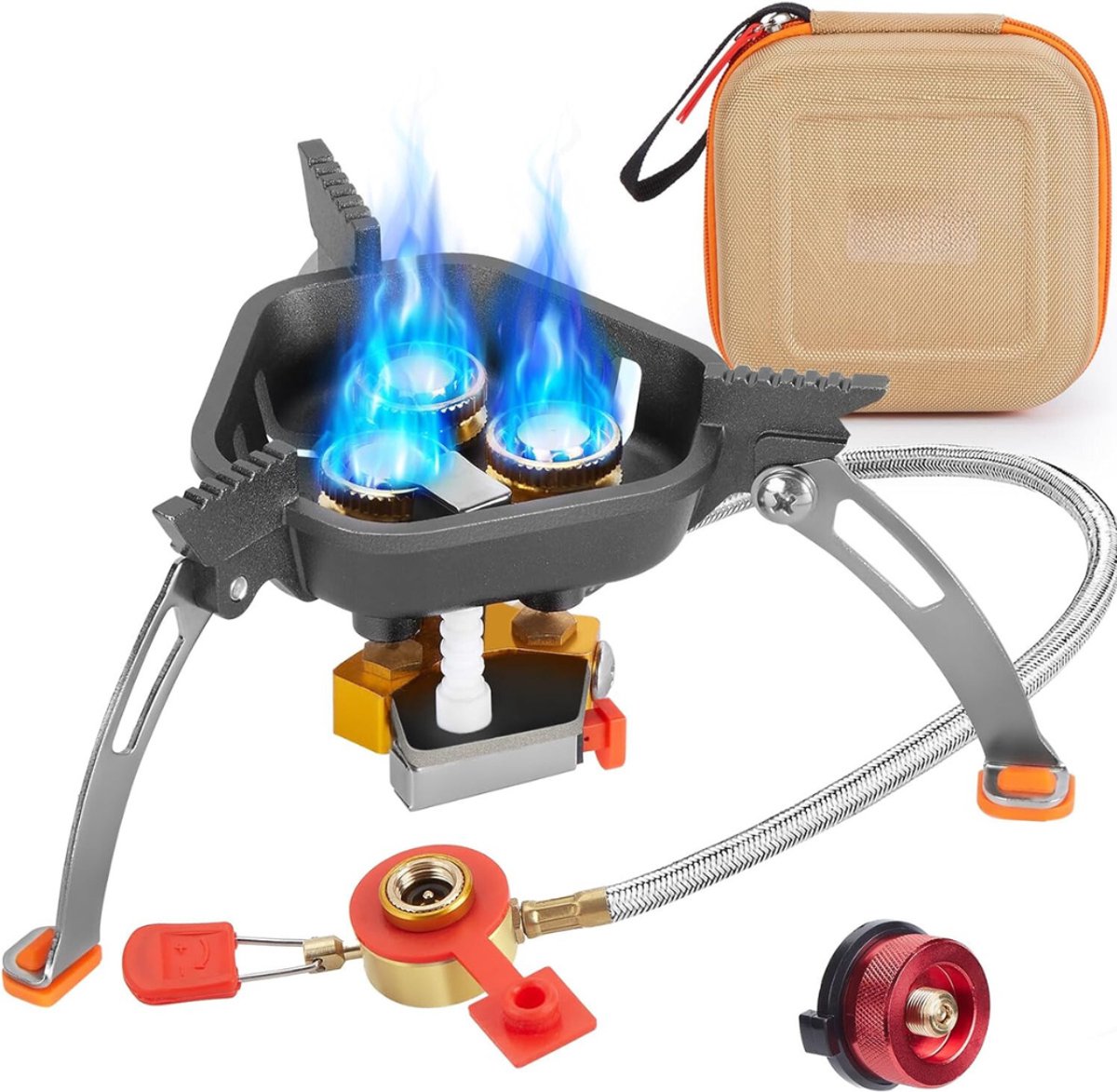 SVN® Wokbrander - Kookbrander - Wok Brander - Grijs- 16cm x 16cm x 11cm
