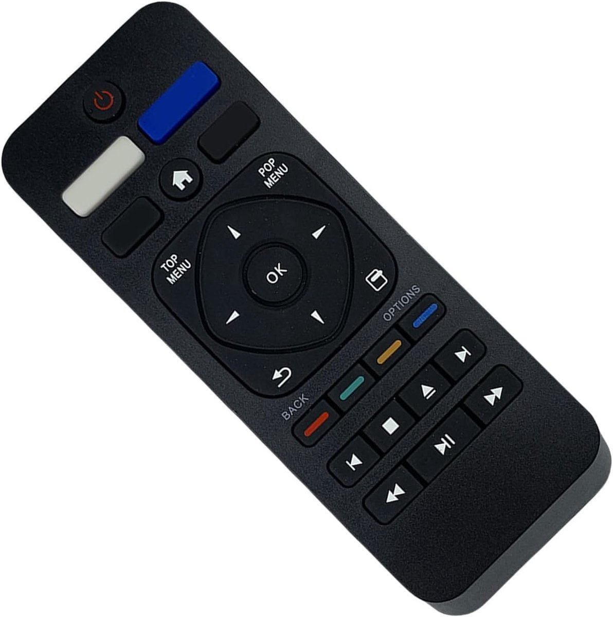 Afstandsbediening - Controller - BluRay Speler - Directe App Toegang - 14 x 6 cm - Zwart