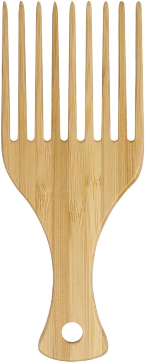 Houten Haarkam - Ontwarrende Kam - Dagelijkse Verzorging - Brede Tanden - 15.8 x 6.1 cm - Houtkleur