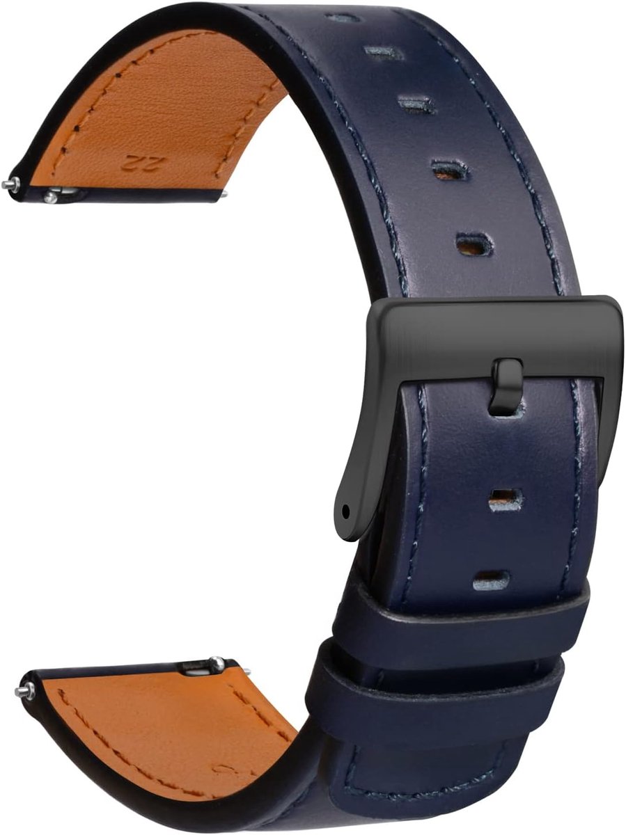 Leren Horlogeband - Snelsluiting Armband - Dagelijks Dragen - Eenvoudige Montage - Diverse Maten - Bruin