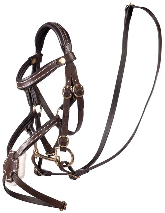 Foto: Hkm mexicaans hoofdstel voor hobby horse bruin