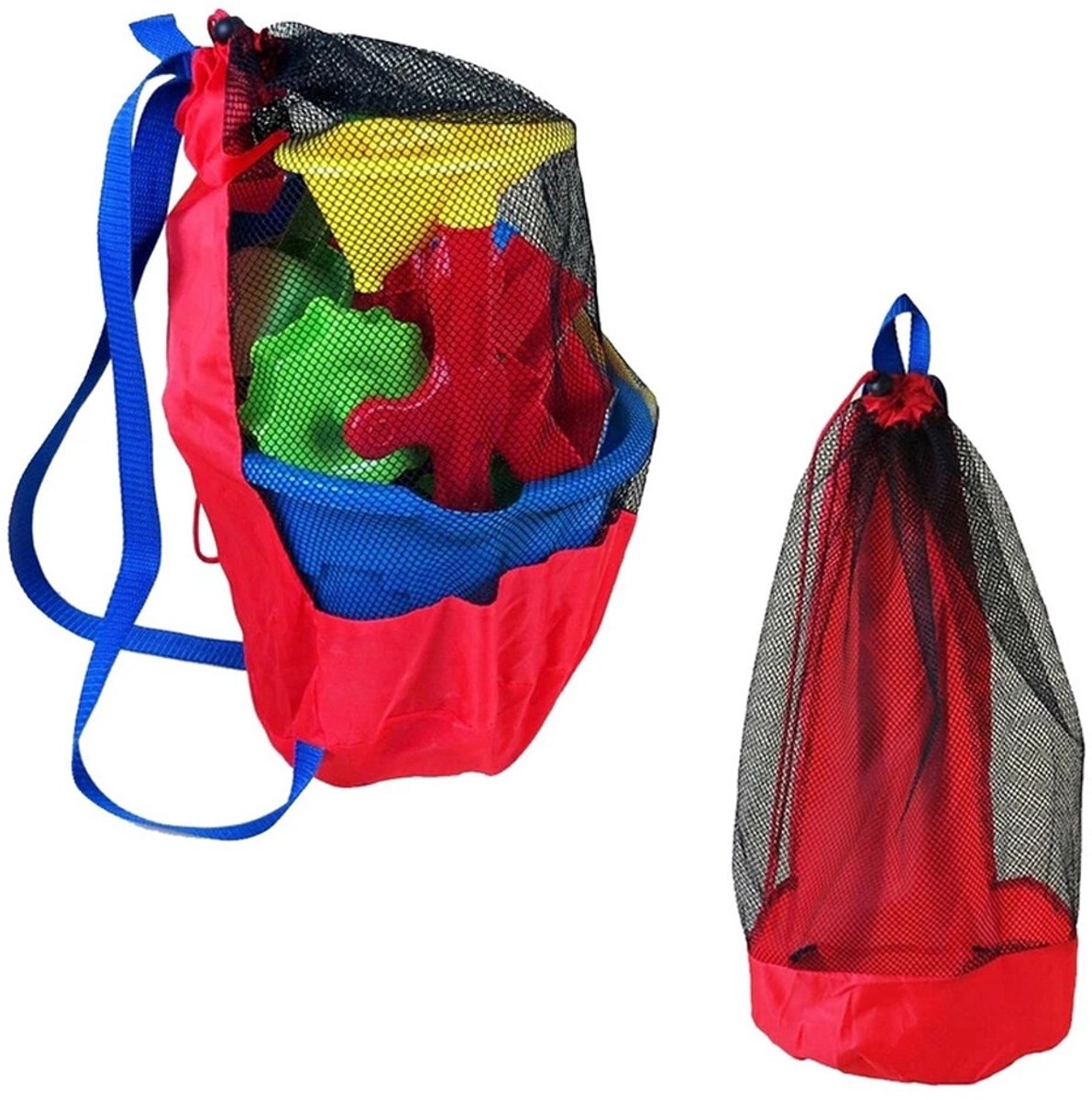 Speelgoedtas voor in het zwembad, nettas, opbergtas voor op het strand (groot formaat)