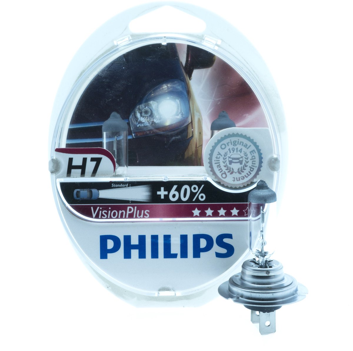 Philips halogeenlamp h7 voor ford, opel en vw, 55w, 3250k, 1500lm, set van 2. afbeelding