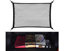 Bagagenet Auto - Kofferbaknet Sjornet - Bagage Vastzetten - Super Elastisch - 80x100 cm - Zwart