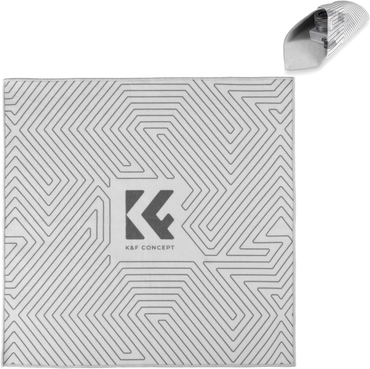 Lens Beschermdoek - Camera Wrap - Apparatuur Beschermen - Zelfklevend Magisch Doek - 45x45 cm - Grijs
